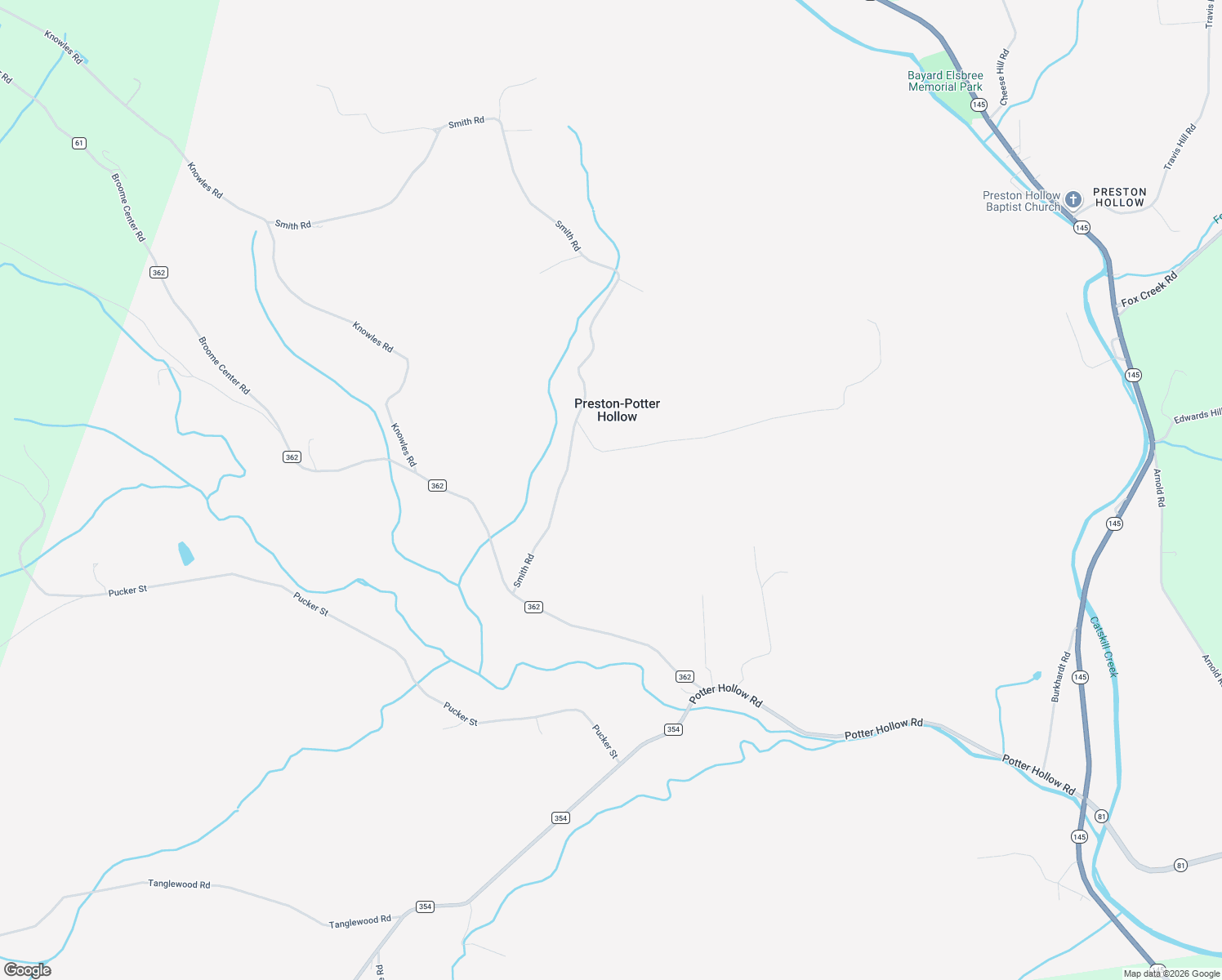 map of restaurants, bars, coffee shops, grocery stores, and more near 2-102 Smith Road in Preston-Potter Hollow