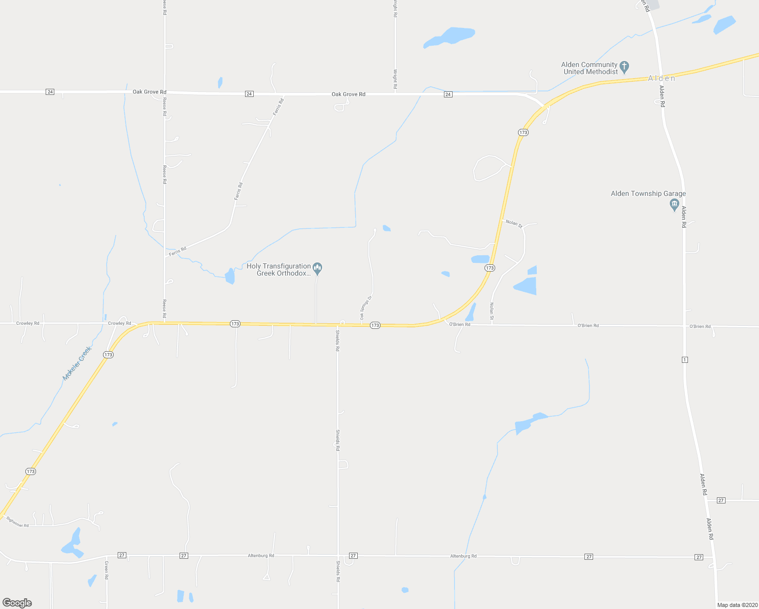 map of restaurants, bars, coffee shops, grocery stores, and more near 8120 Oak Springs Drive in Harvard