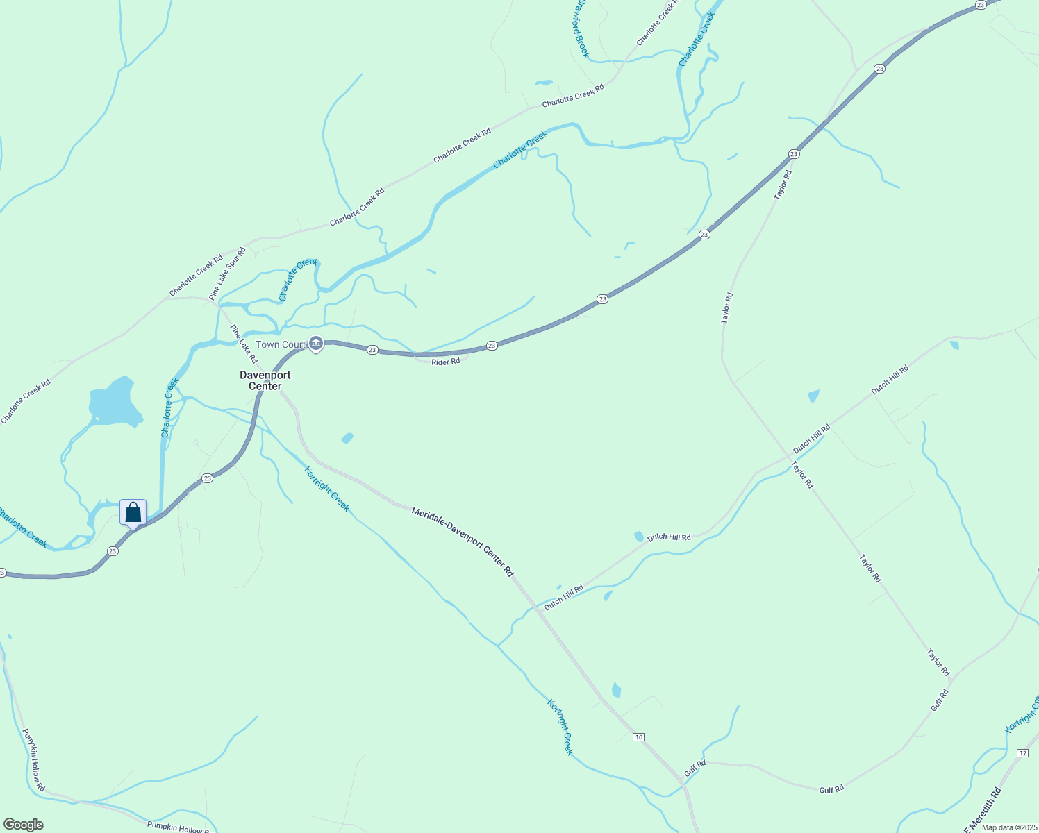 map of restaurants, bars, coffee shops, grocery stores, and more near in Davenport Center