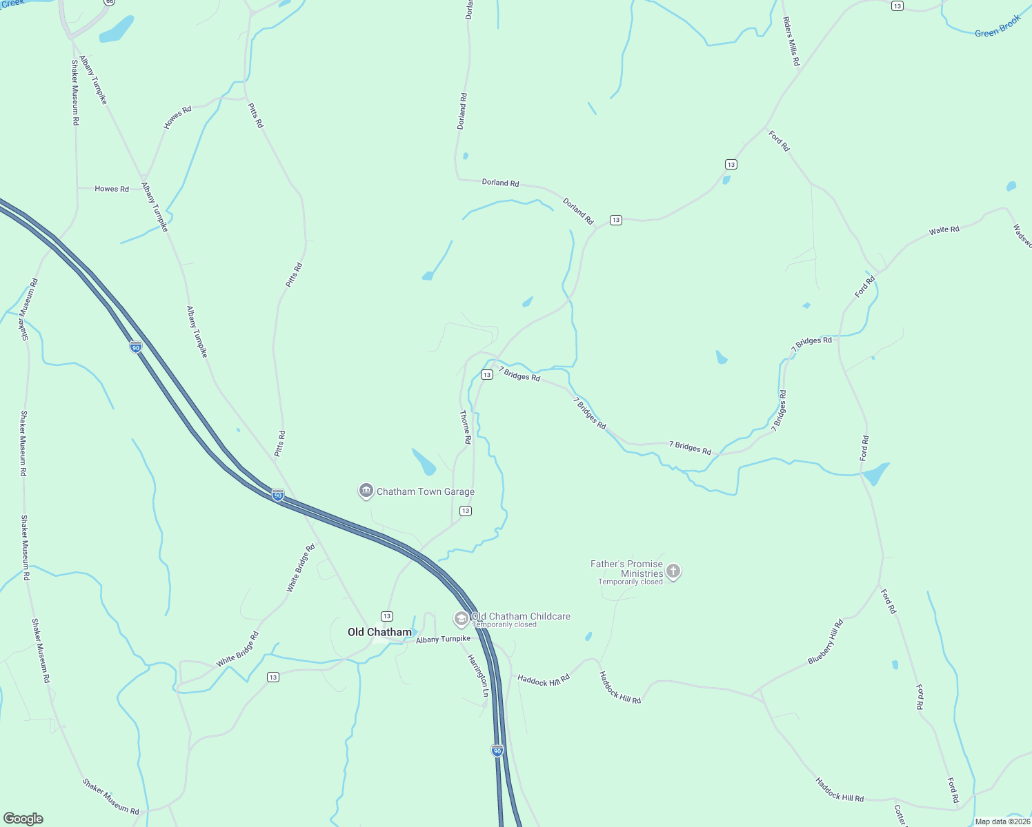 map of restaurants, bars, coffee shops, grocery stores, and more near 10 7 Bridges Road in Old Chatham