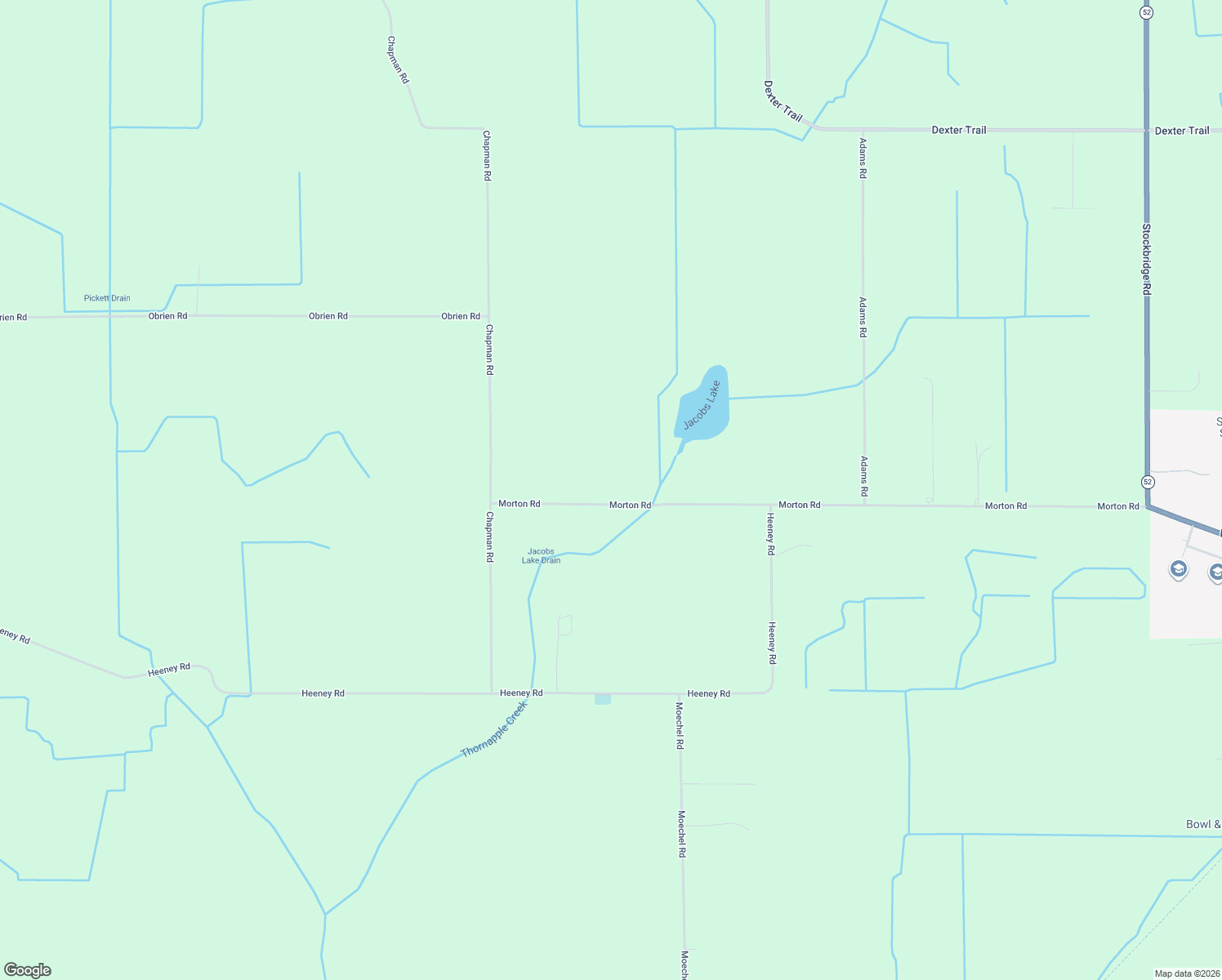 map of restaurants, bars, coffee shops, grocery stores, and more near 3497 Morton Road in Stockbridge