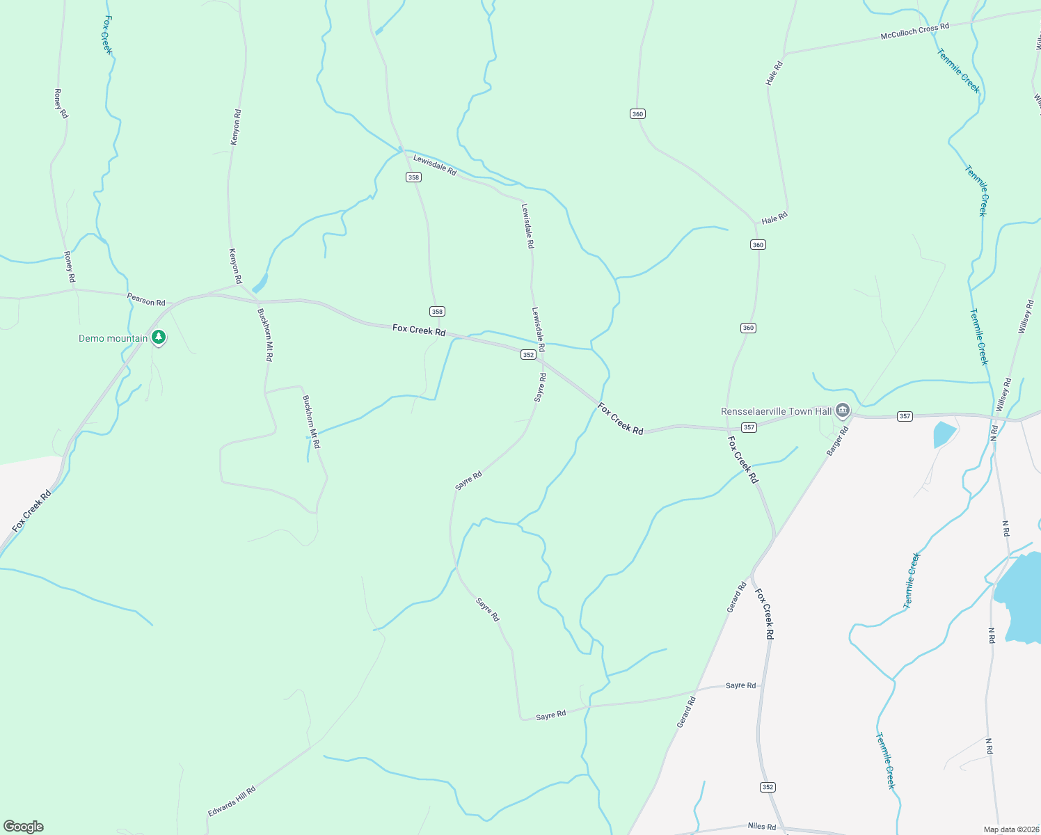 map of restaurants, bars, coffee shops, grocery stores, and more near 391 Sayre Road in Medusa