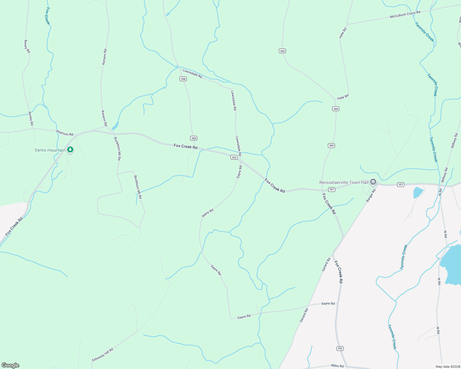 map of restaurants, bars, coffee shops, grocery stores, and more near 391 Sayre Road in Medusa