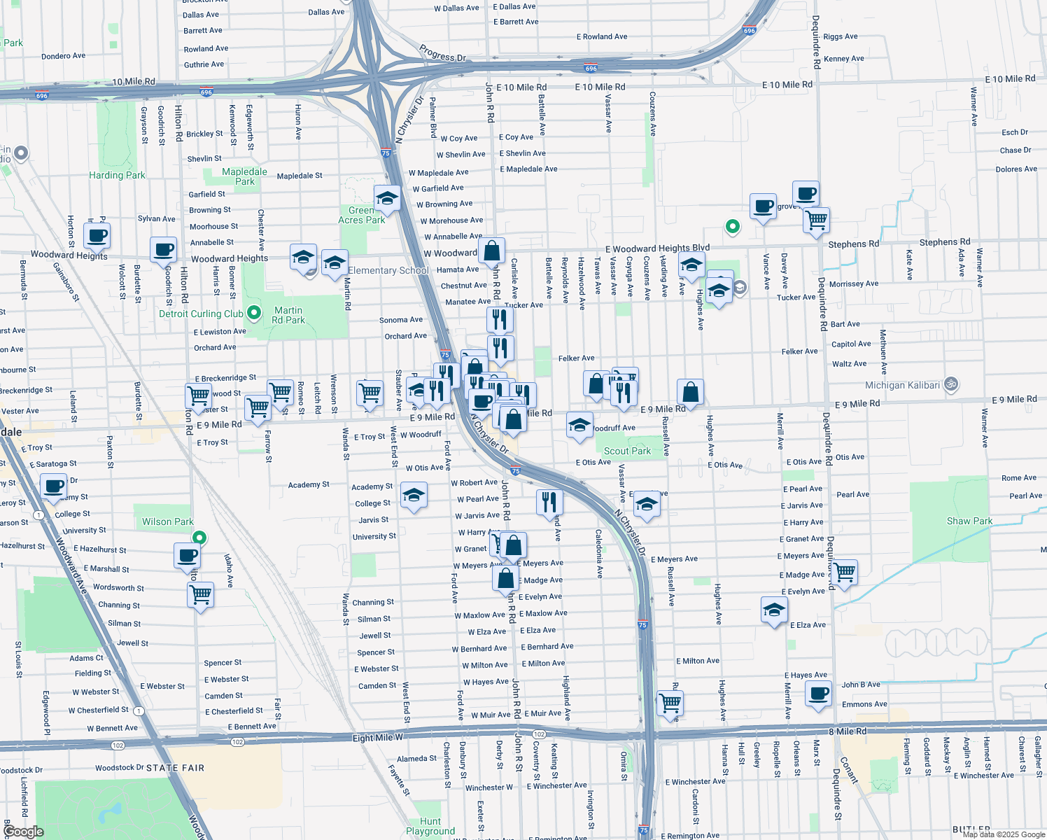 300 East 9 Mile Road, Hazel Park MI Walk Score