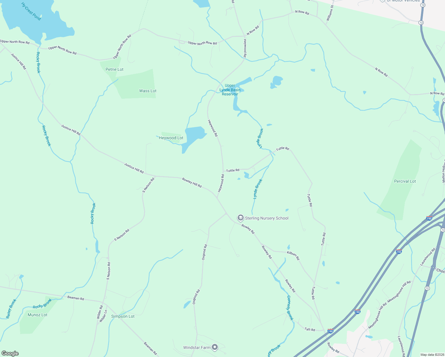 map of restaurants, bars, coffee shops, grocery stores, and more near 28 Heywood Road in Sterling