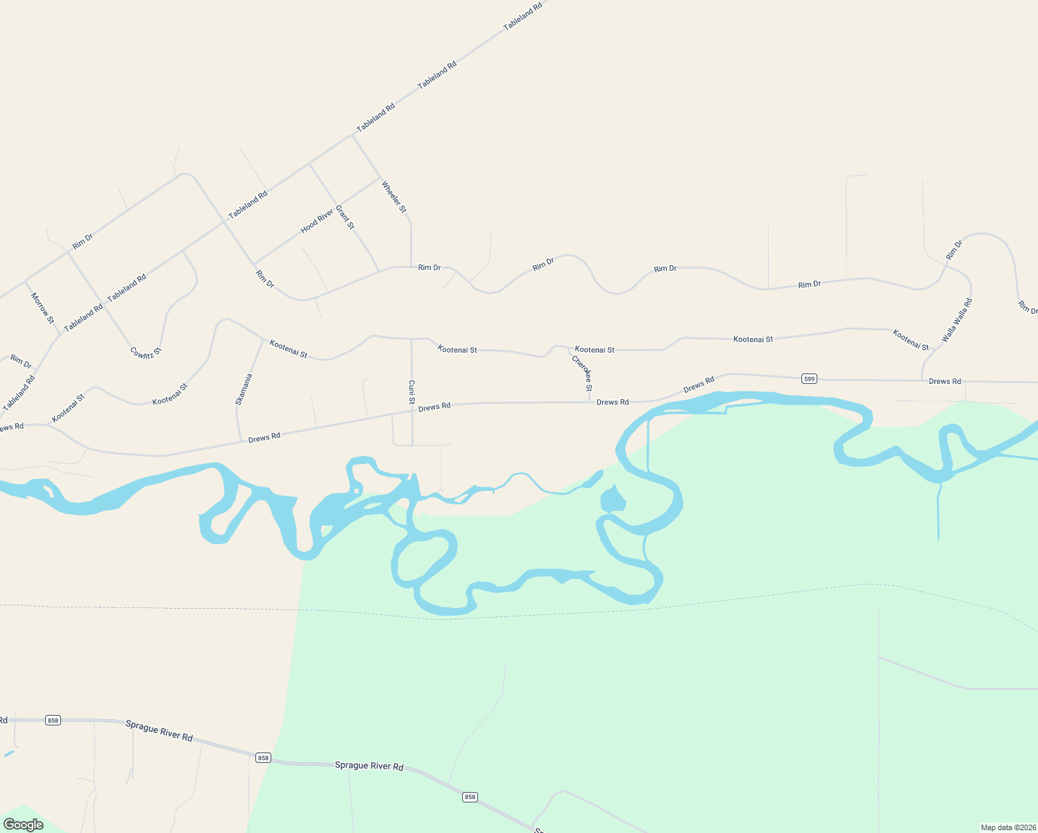 map of restaurants, bars, coffee shops, grocery stores, and more near 27112 Drews Rd in Chiloquin