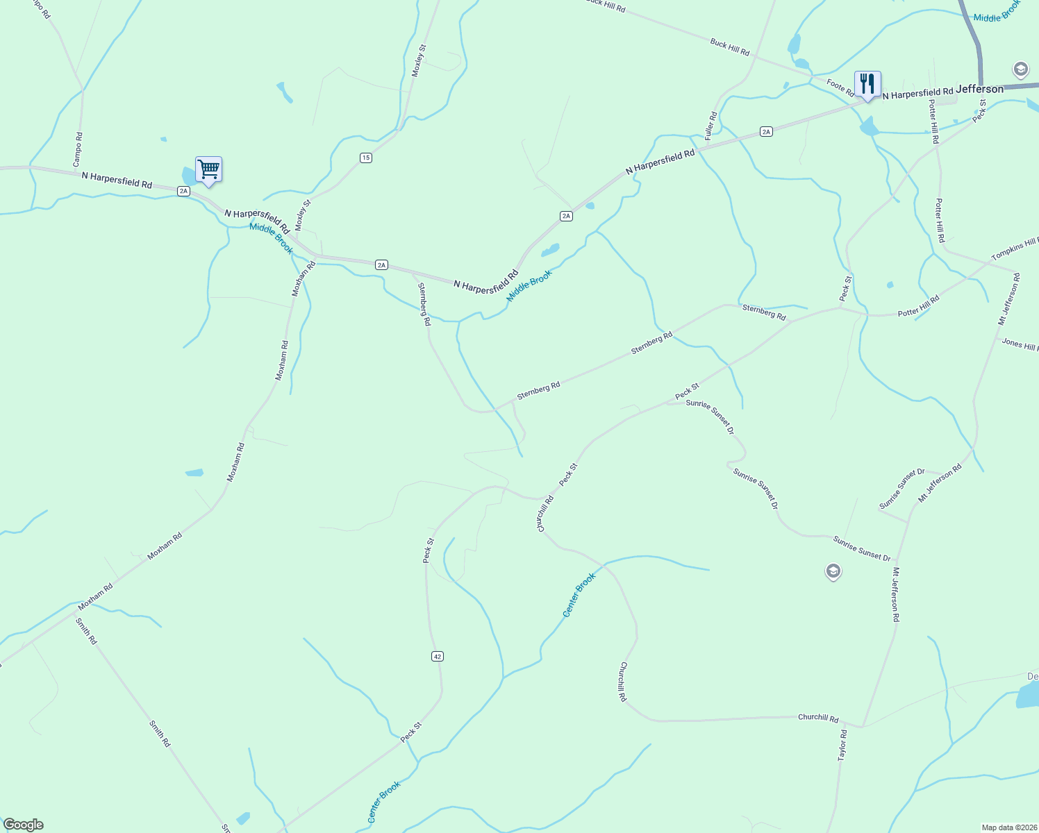 map of restaurants, bars, coffee shops, grocery stores, and more near 206 Starheim Road in Stamford