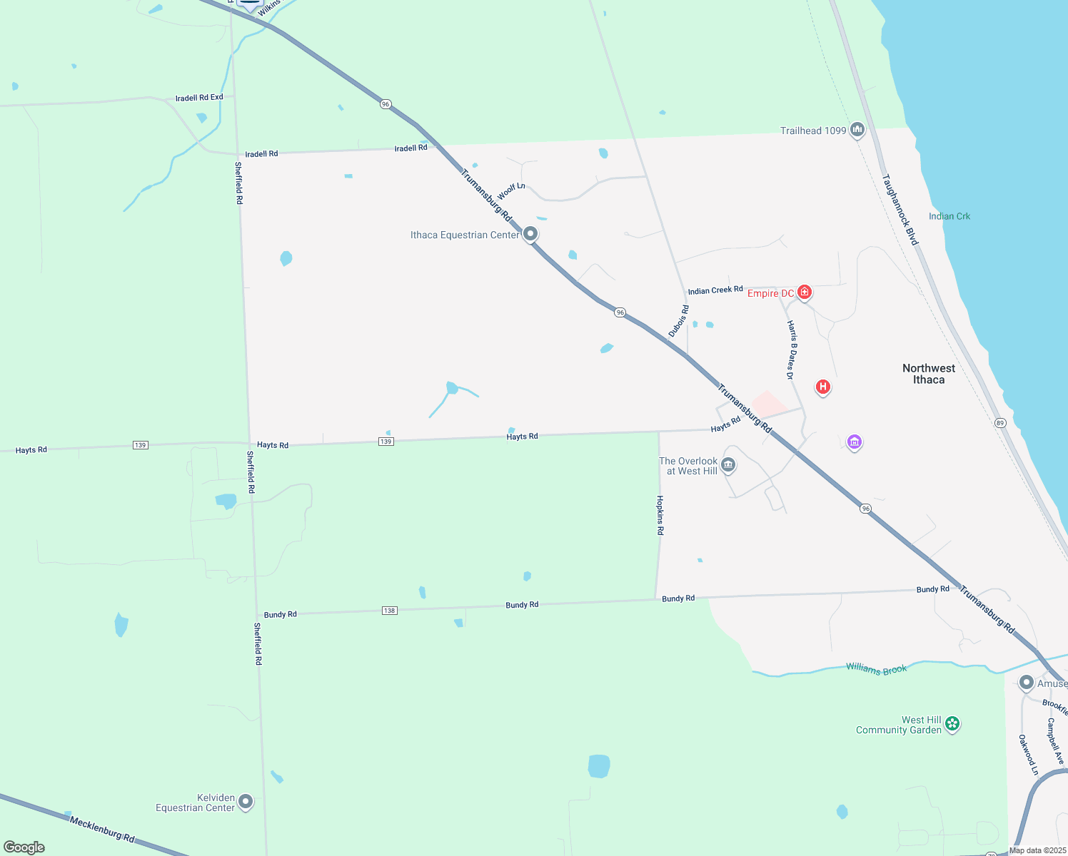 map of restaurants, bars, coffee shops, grocery stores, and more near 242 Hayts Rd in Ithaca