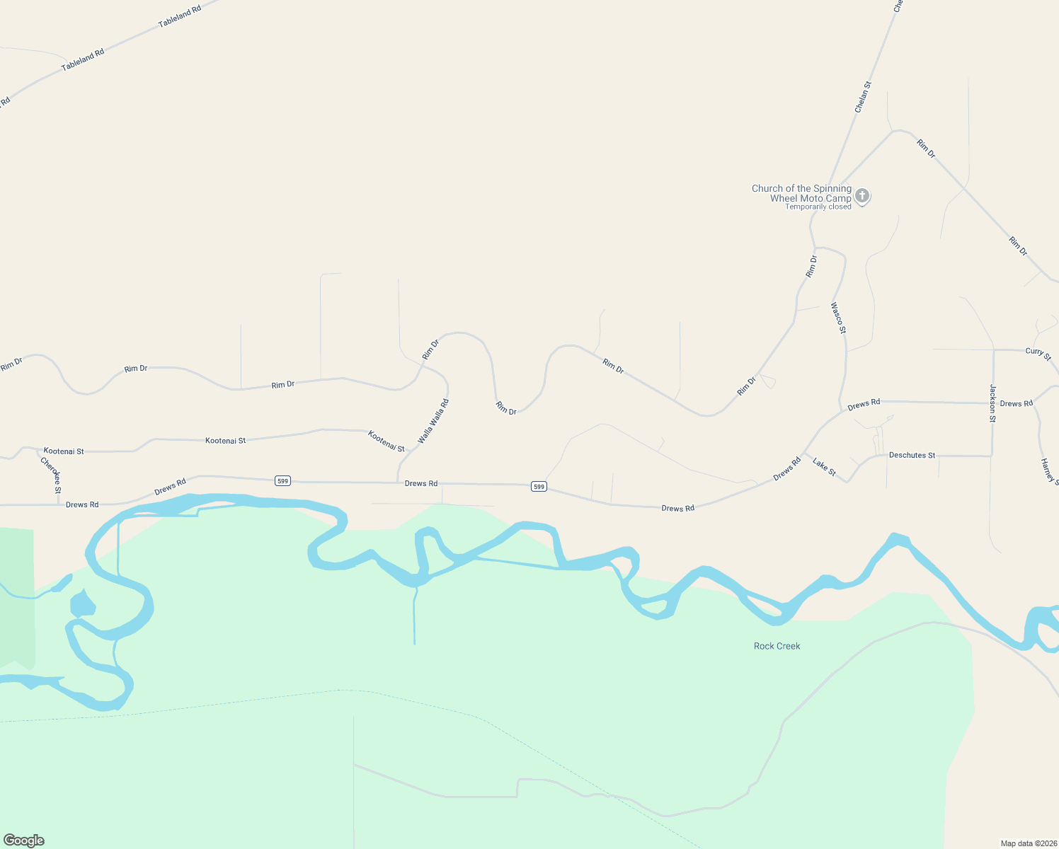 map of restaurants, bars, coffee shops, grocery stores, and more near 29808 Rim Drive in Sprague River