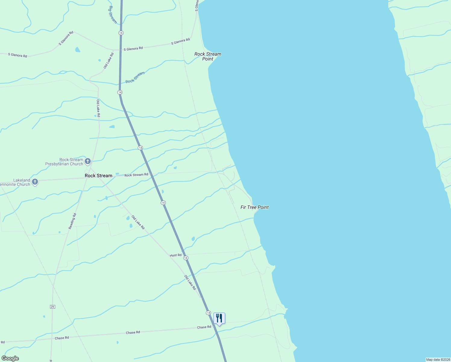map of restaurants, bars, coffee shops, grocery stores, and more near 97 Fir Tree Point Rd in Rock Stream