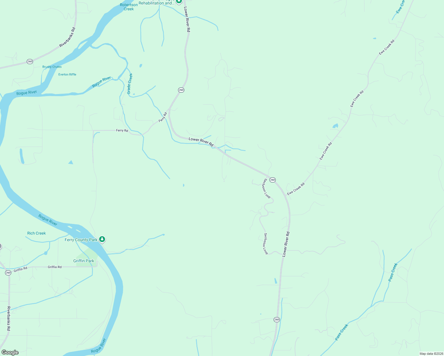 map of restaurants, bars, coffee shops, grocery stores, and more near 10517 Lower River Road in Grants Pass