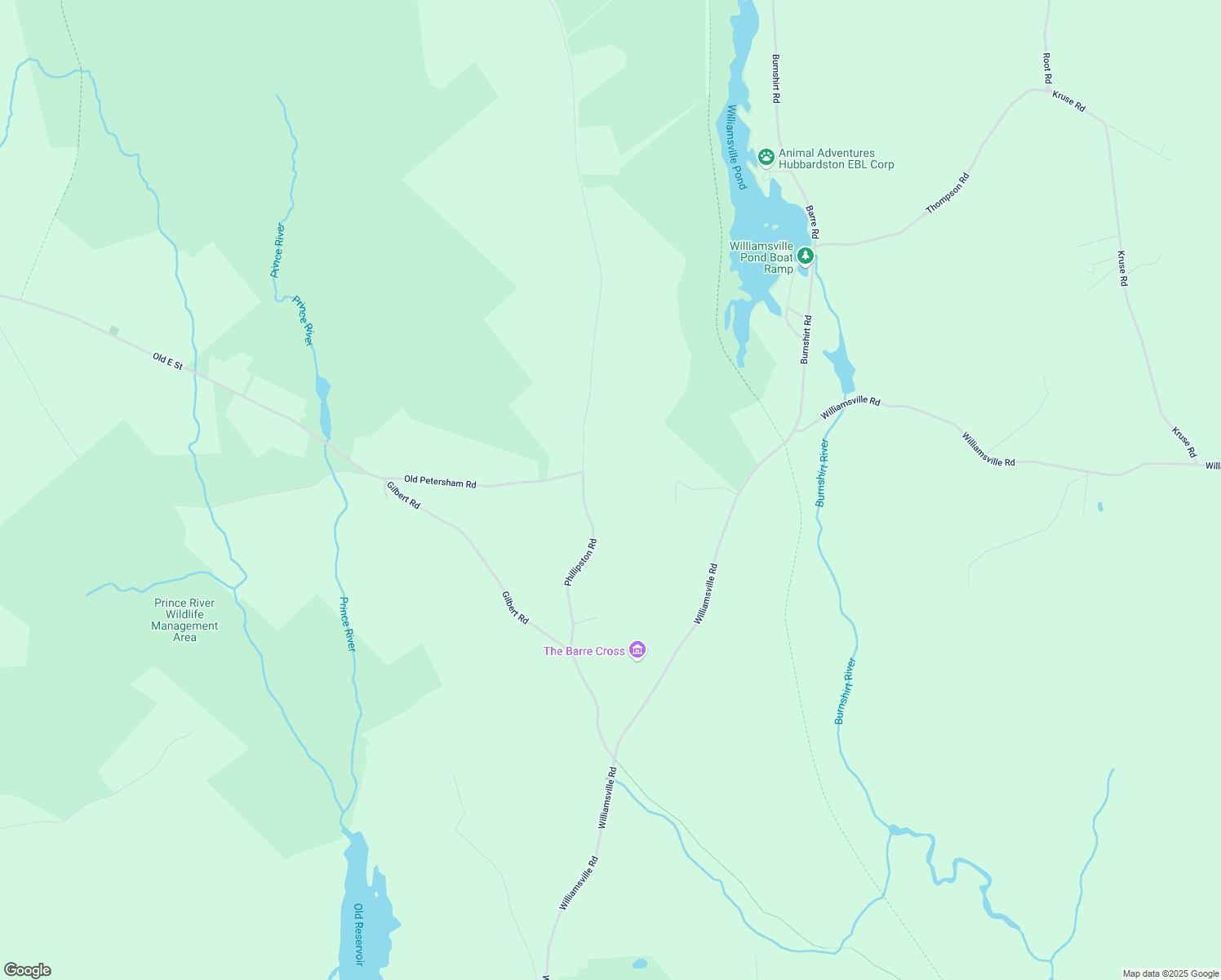 map of restaurants, bars, coffee shops, grocery stores, and more near 252 Phillipston Road in Barre