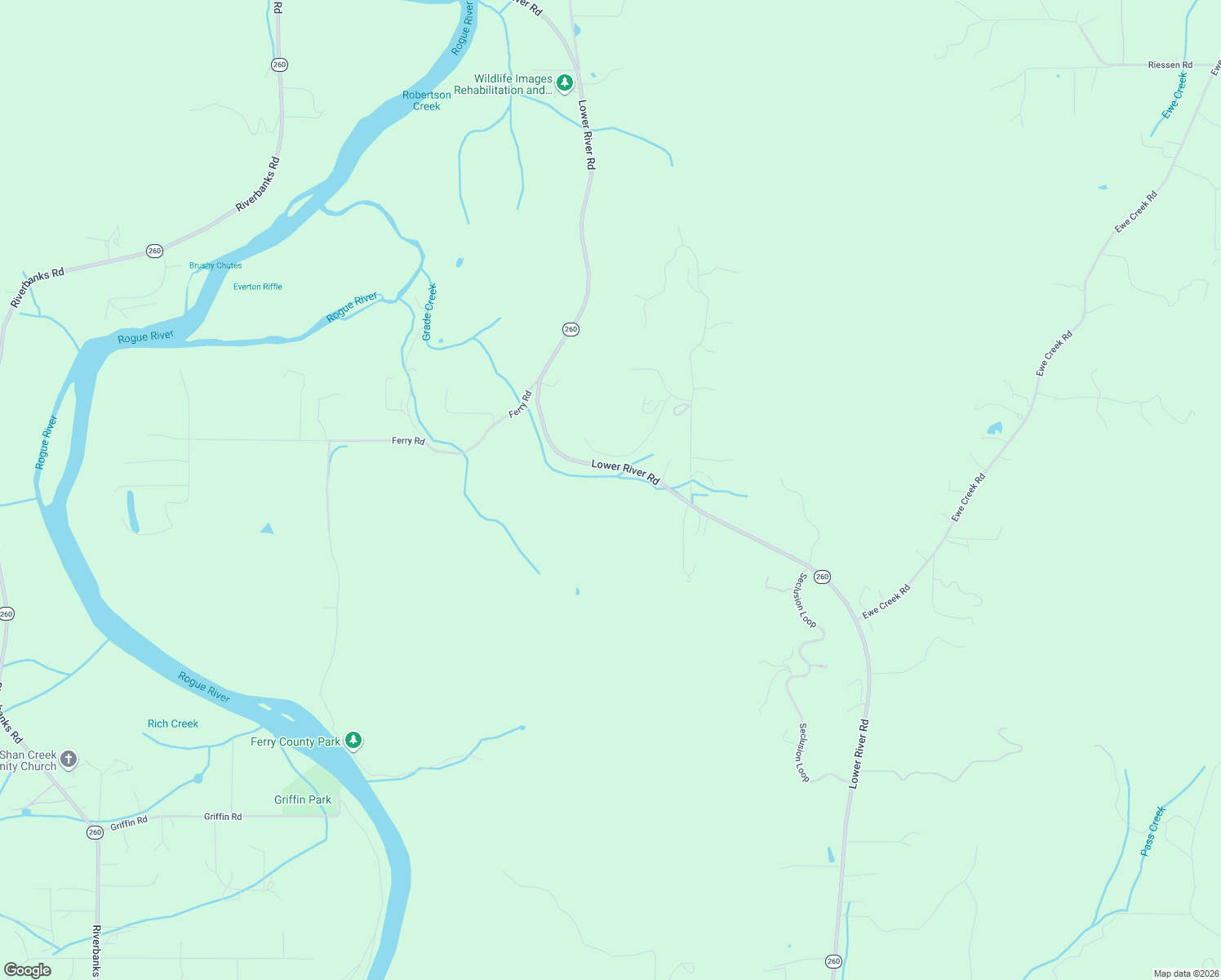 map of restaurants, bars, coffee shops, grocery stores, and more near 175 Shadow Lane in Grants Pass