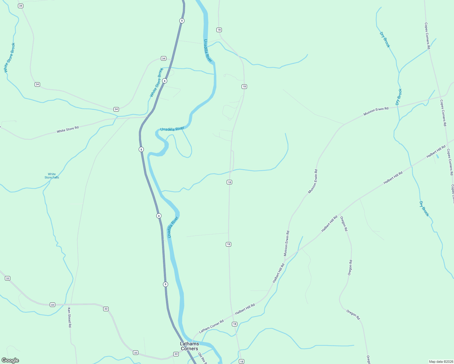 map of restaurants, bars, coffee shops, grocery stores, and more near 875 County Highway 18 in South New Berlin
