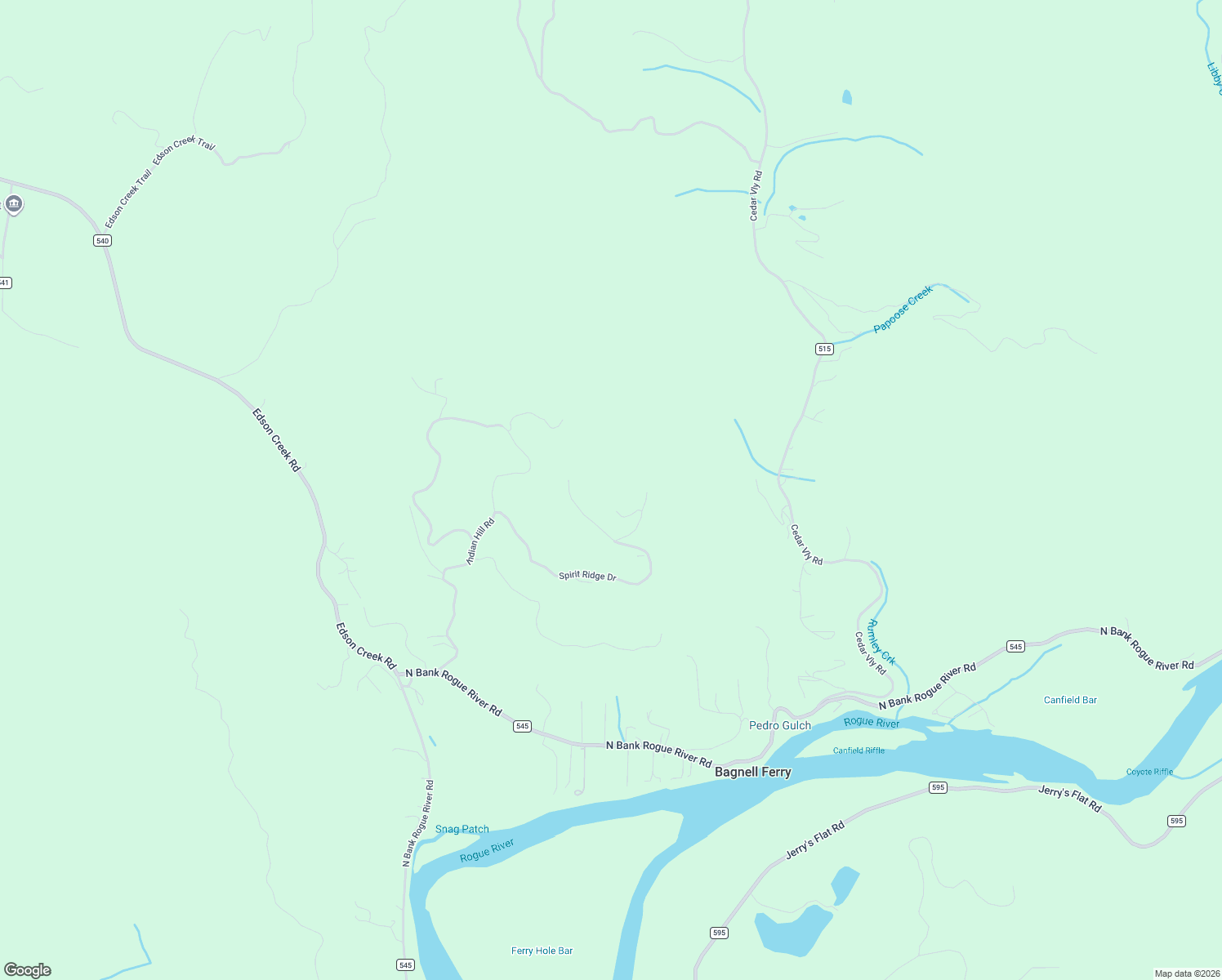 map of restaurants, bars, coffee shops, grocery stores, and more near 95645 Spirit Ridge Road in Gold Beach