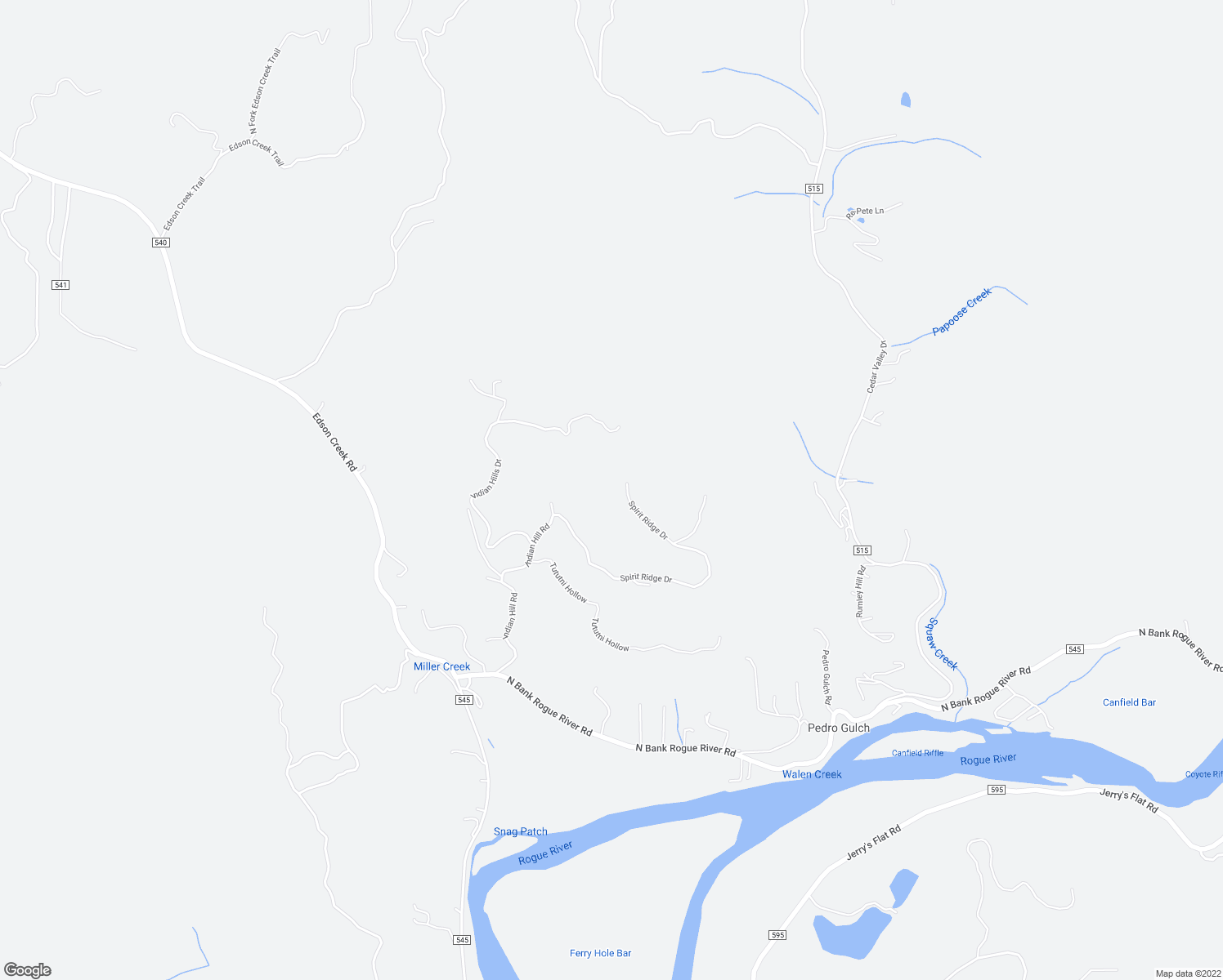 map of restaurants, bars, coffee shops, grocery stores, and more near 95680 Spirit Ridge Road in Gold Beach