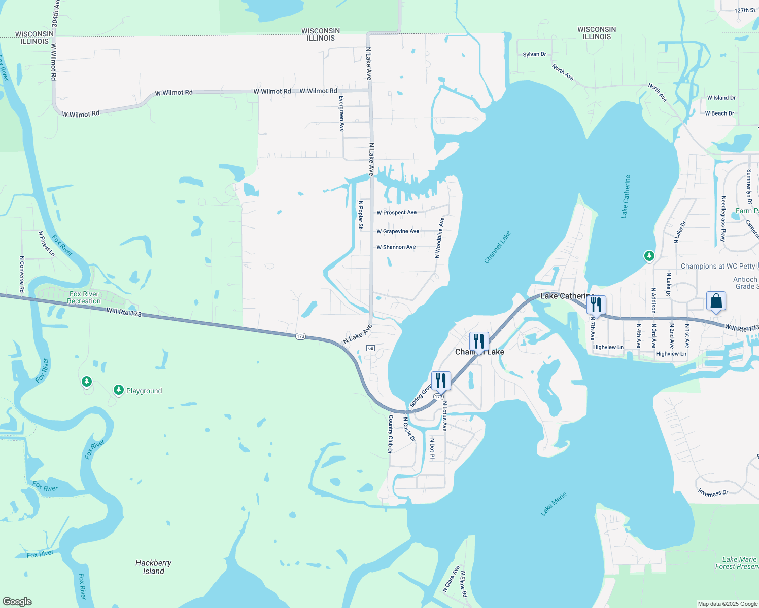 map of restaurants, bars, coffee shops, grocery stores, and more near 26480 West Beach Street in Antioch
