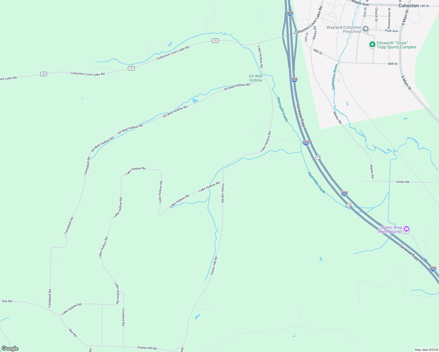 map of restaurants, bars, coffee shops, grocery stores, and more near 9929 Lake Hollow Road in Cohocton