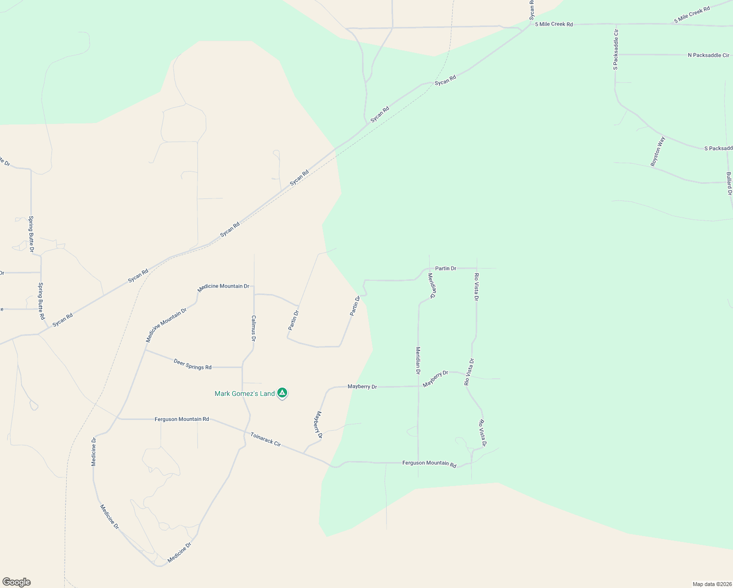 map of restaurants, bars, coffee shops, grocery stores, and more near Partin Drive in Beatty