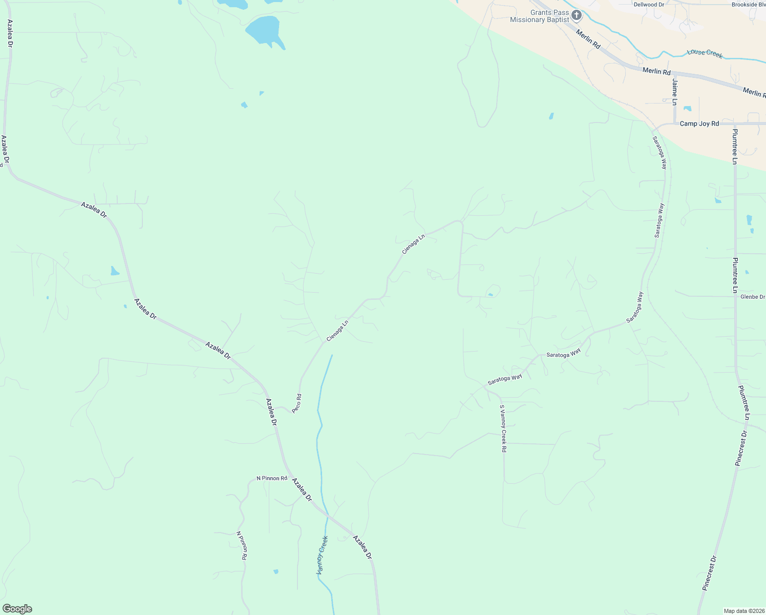 map of restaurants, bars, coffee shops, grocery stores, and more near 387 Cienaga Lane in Grants Pass