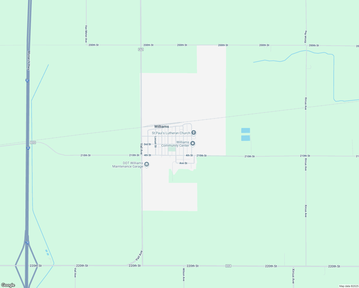 map of restaurants, bars, coffee shops, grocery stores, and more near 649 3rd St in Williams