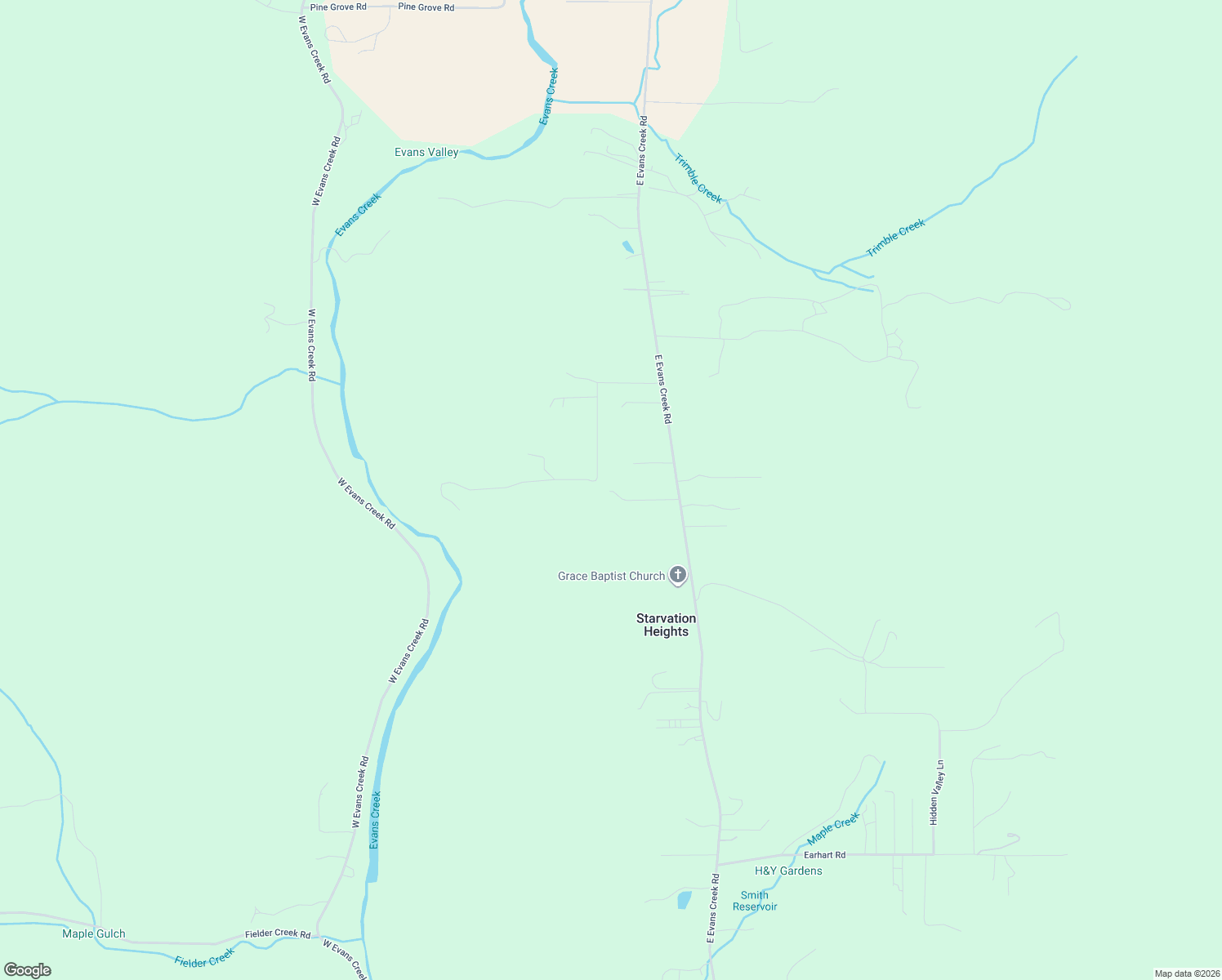 map of restaurants, bars, coffee shops, grocery stores, and more near 4515 East Evans Creek Road in Rogue River