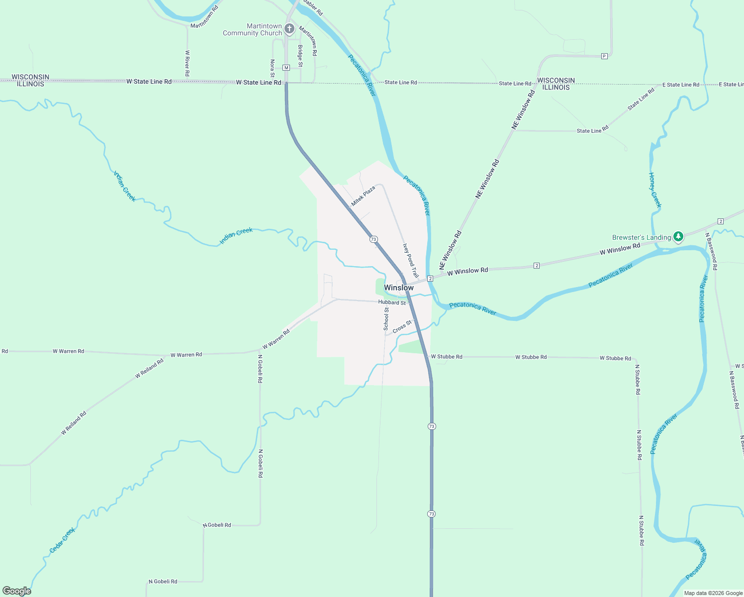map of restaurants, bars, coffee shops, grocery stores, and more near 424 Hubbard Street in Winslow