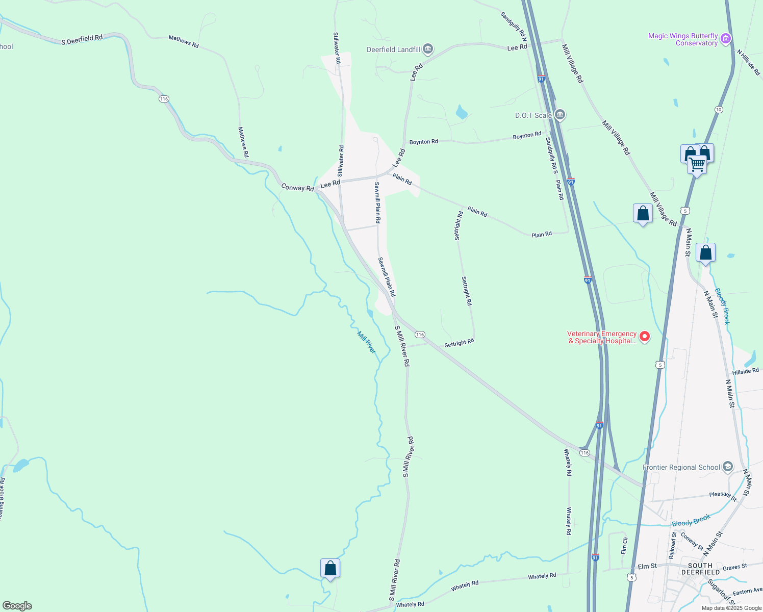 map of restaurants, bars, coffee shops, grocery stores, and more near 211 Conway Road in Conway