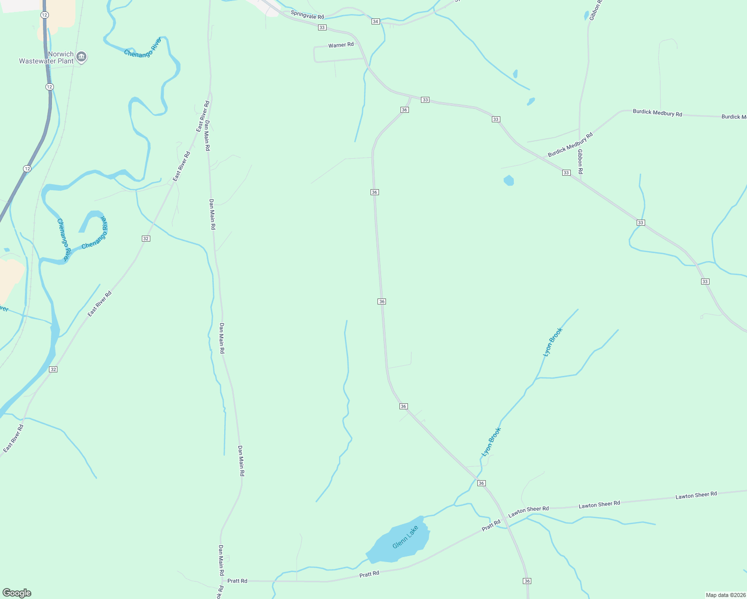 map of restaurants, bars, coffee shops, grocery stores, and more near 1179-1229 County Road 36 in Norwich