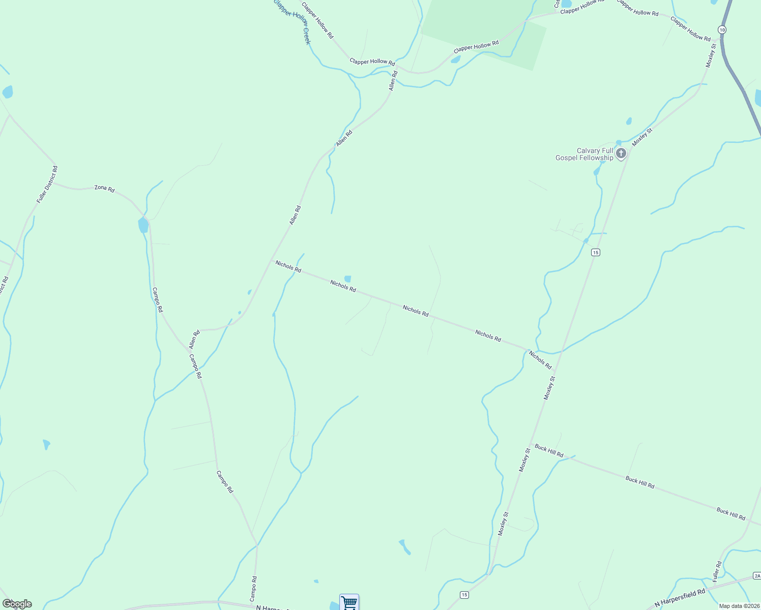 map of restaurants, bars, coffee shops, grocery stores, and more near 204 Nichols Road in Jefferson
