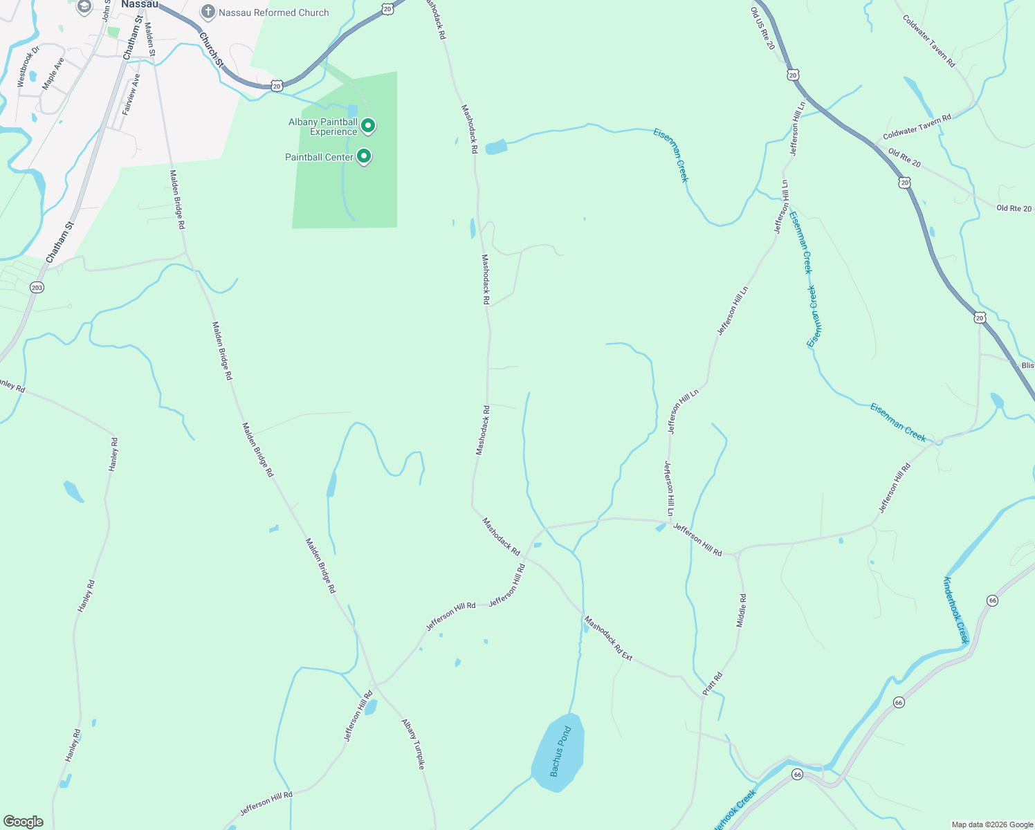 map of restaurants, bars, coffee shops, grocery stores, and more near 358 Mashodack Road in Nassau