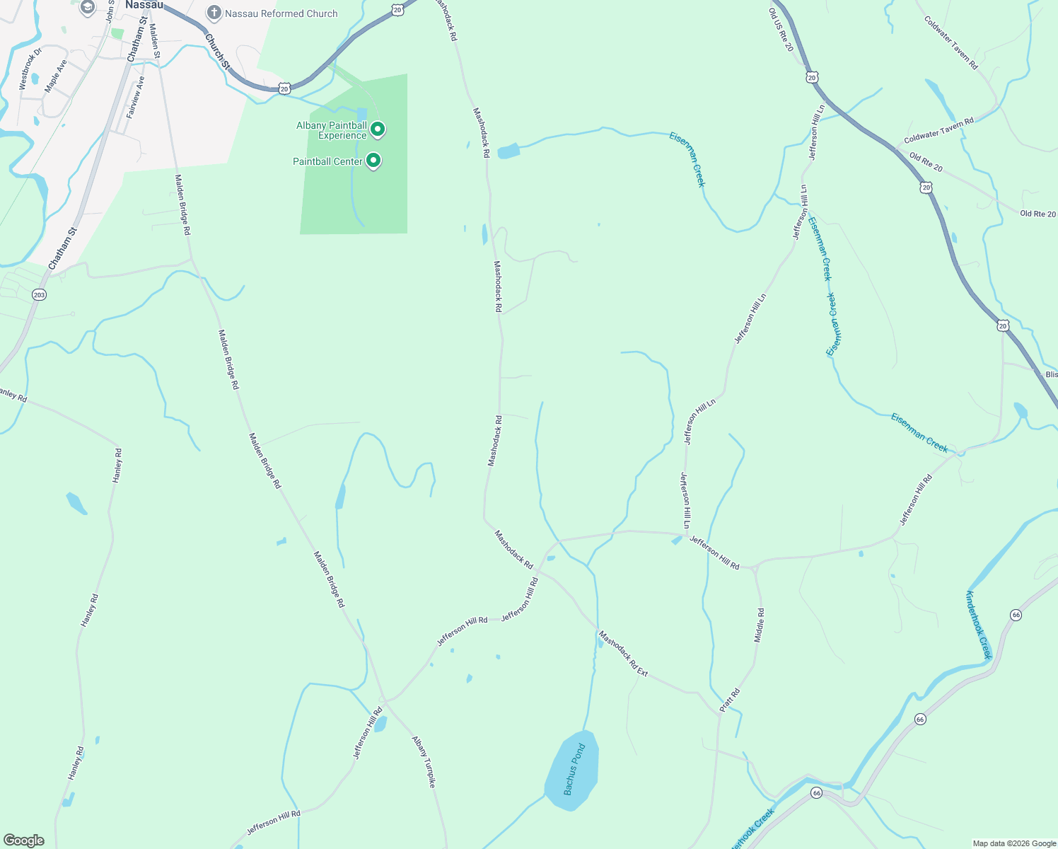 map of restaurants, bars, coffee shops, grocery stores, and more near 358 Mashodack Road in Nassau