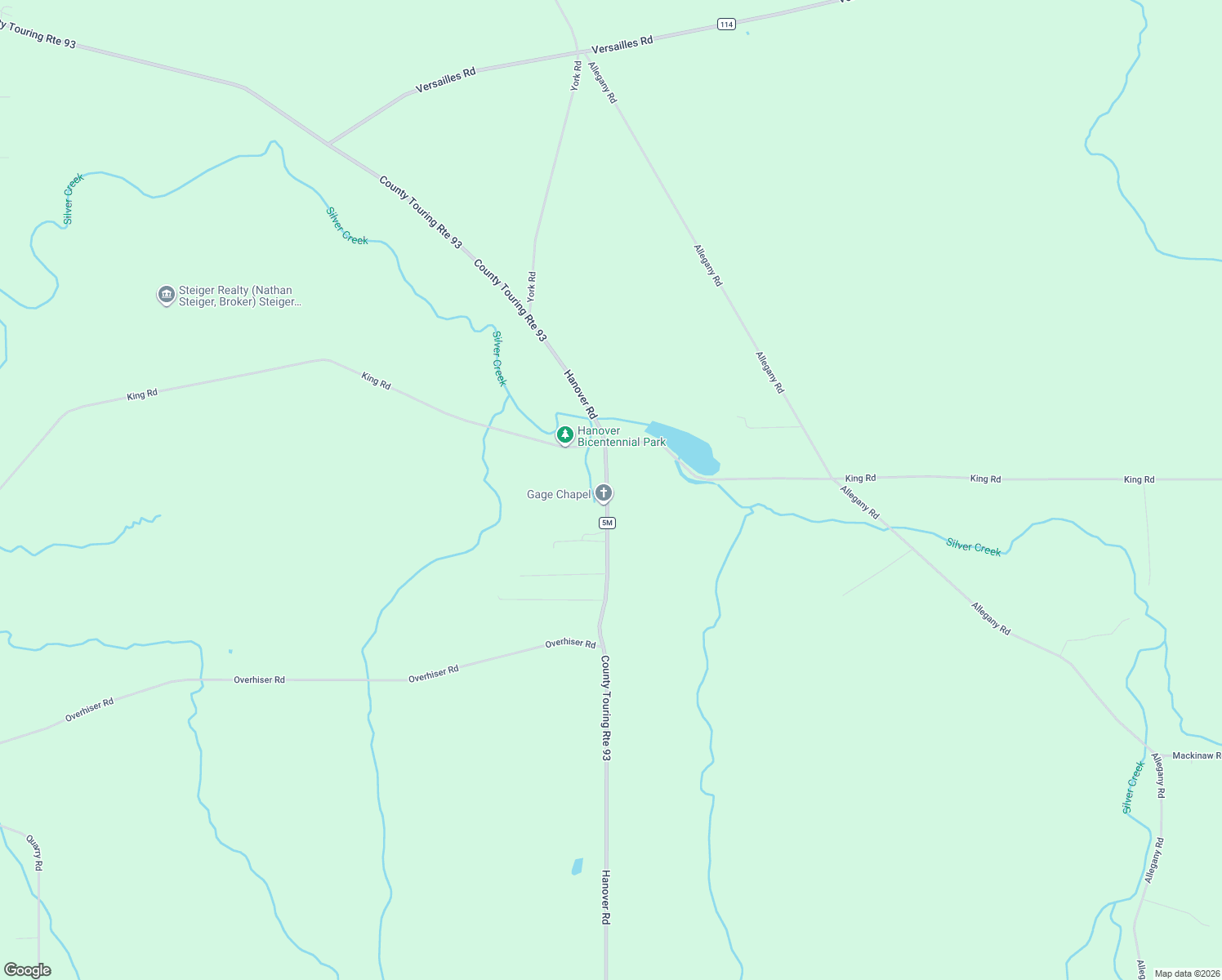 map of restaurants, bars, coffee shops, grocery stores, and more near 11439 Hanover Road in Forestville