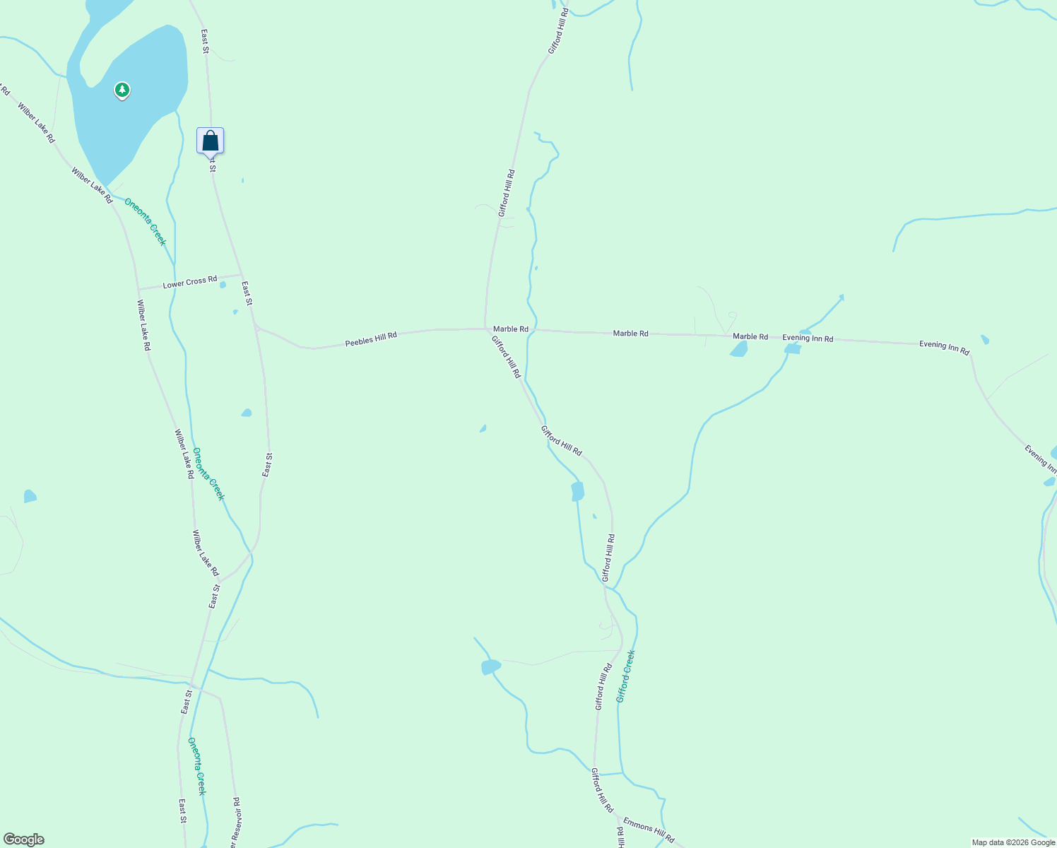 map of restaurants, bars, coffee shops, grocery stores, and more near 391 Gifford Hill Road in Oneonta