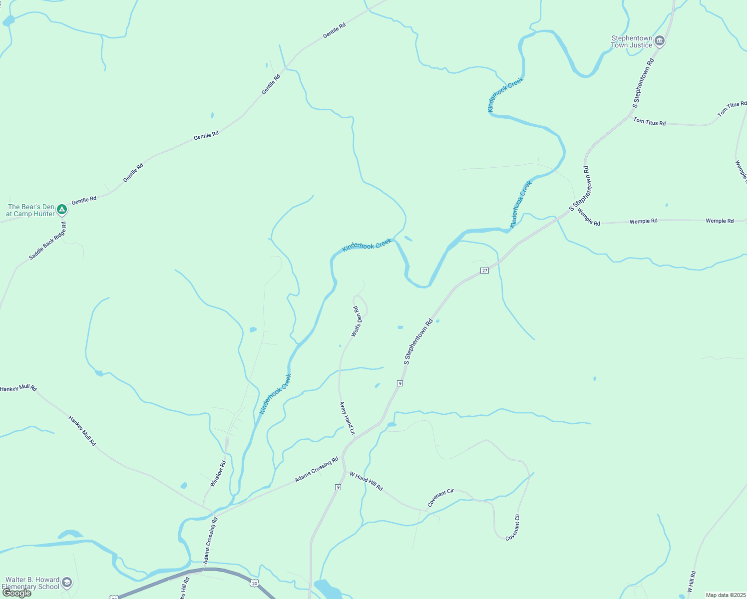 map of restaurants, bars, coffee shops, grocery stores, and more near 82 Wolfs Den Road in East Nassau