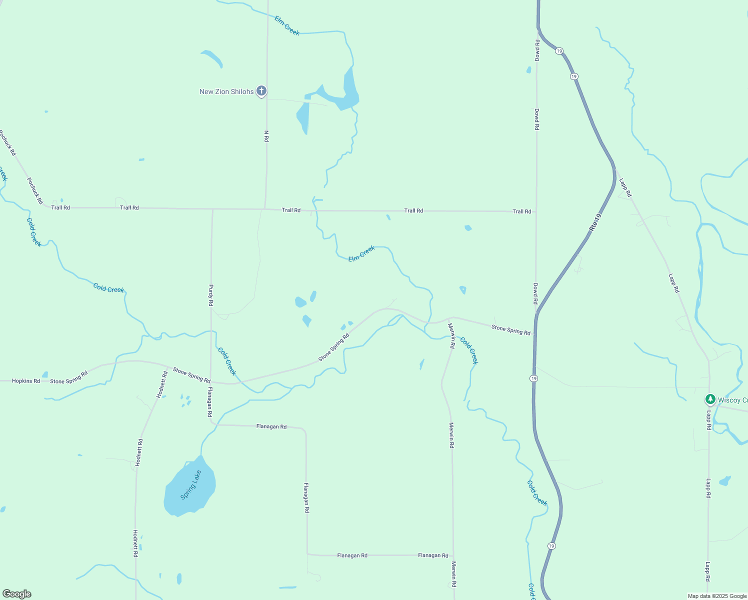map of restaurants, bars, coffee shops, grocery stores, and more near 7846 Stone Spring Rd in Fillmore