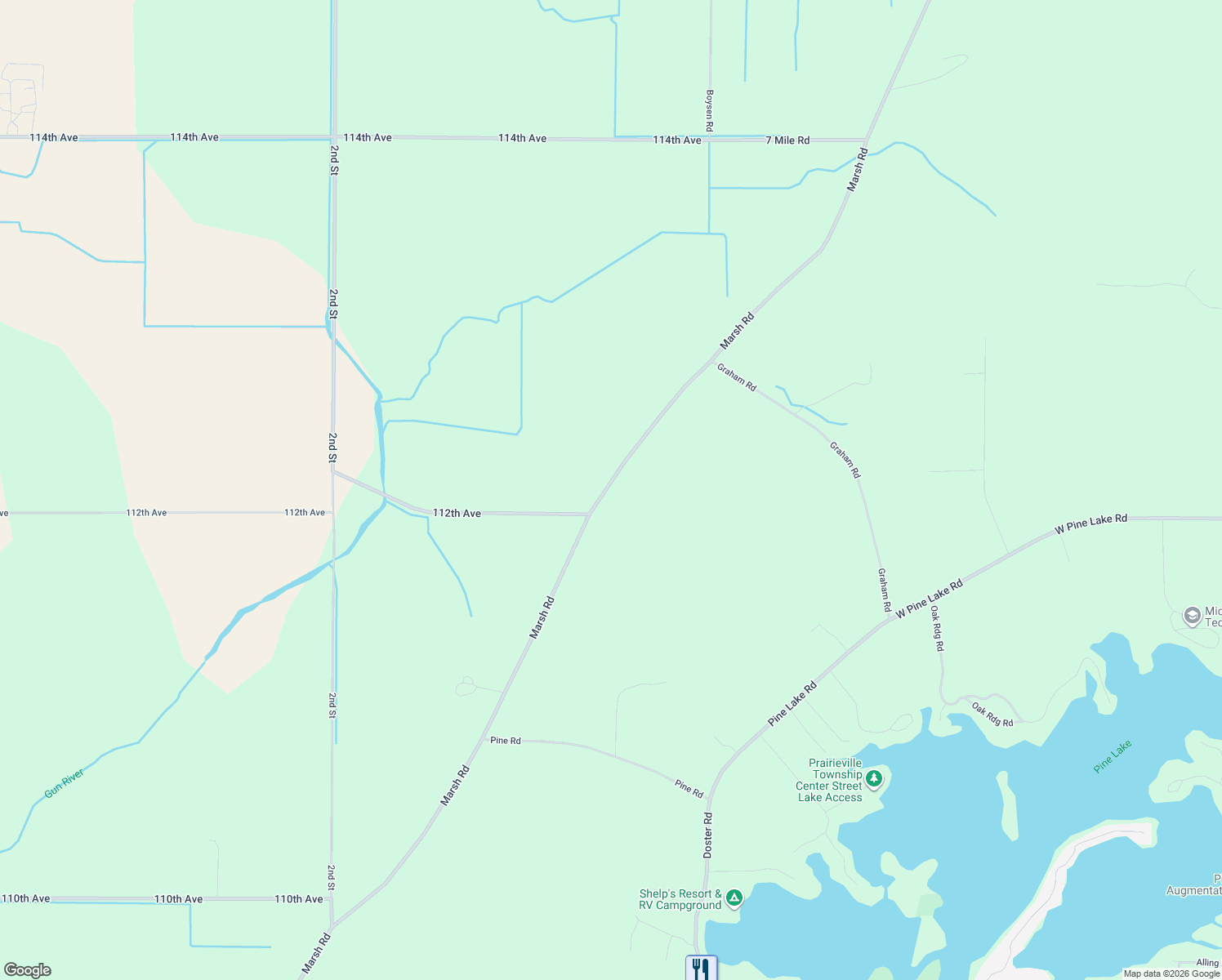 map of restaurants, bars, coffee shops, grocery stores, and more near 1217 Marsh Road in Plainwell