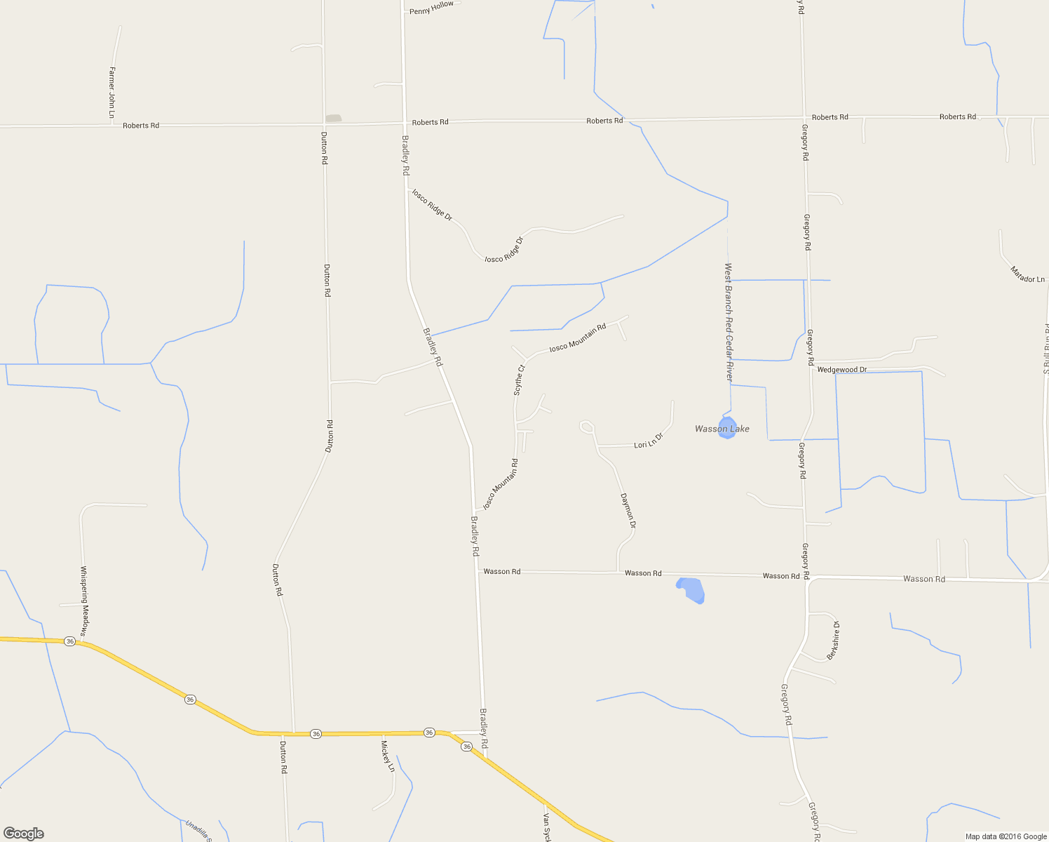 map of restaurants, bars, coffee shops, grocery stores, and more near 5715 Iosco Mountain Road in Gregory