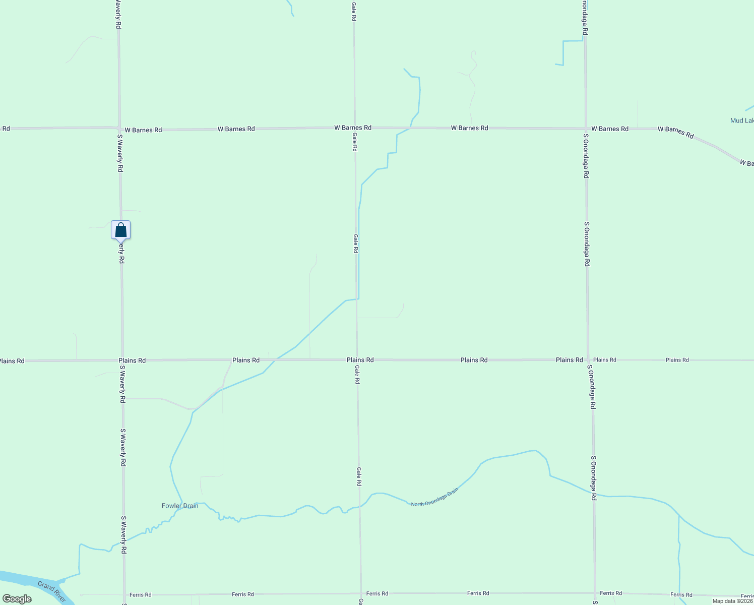 map of restaurants, bars, coffee shops, grocery stores, and more near 2407 Gale Road in Eaton Rapids