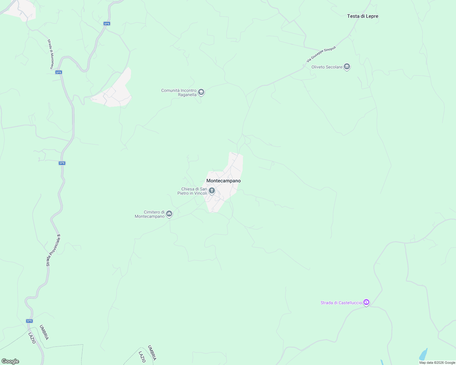 map of restaurants, bars, coffee shops, grocery stores, and more near 10 Via Giorgio Ambrosoli in Montecampano