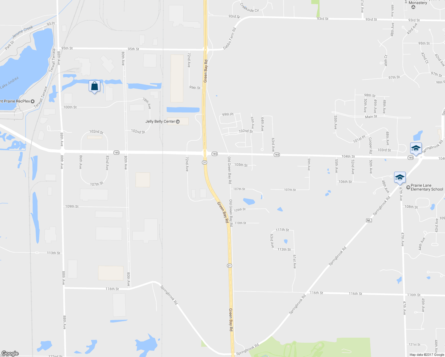 map of restaurants, bars, coffee shops, grocery stores, and more near 10540 Old Green Bay Road in Pleasant Prairie