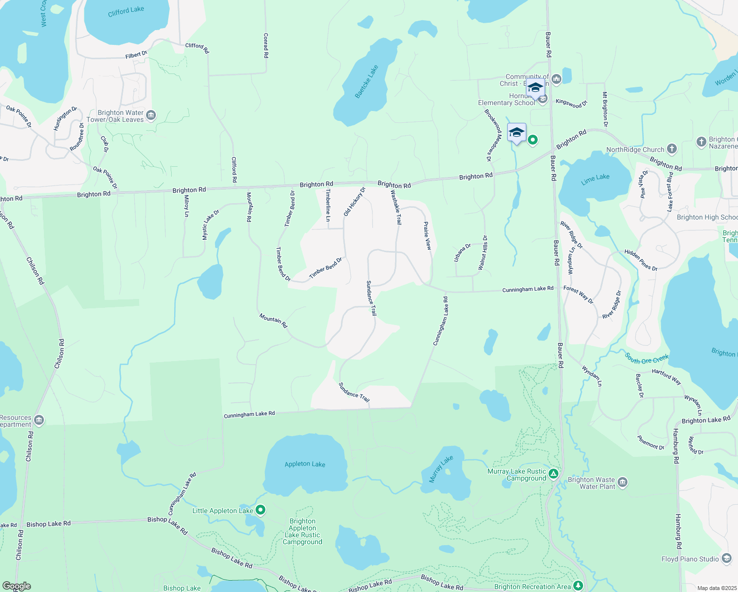 map of restaurants, bars, coffee shops, grocery stores, and more near 6235 Sundance Trail in Brighton