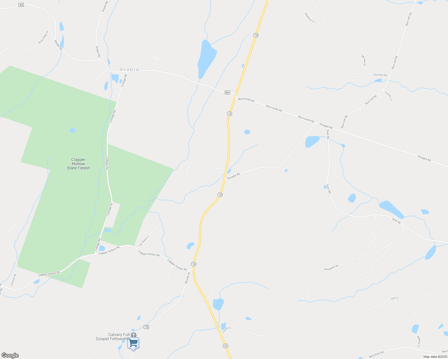 map of restaurants, bars, coffee shops, grocery stores, and more near 19 Morrisville Rd in Schoharie