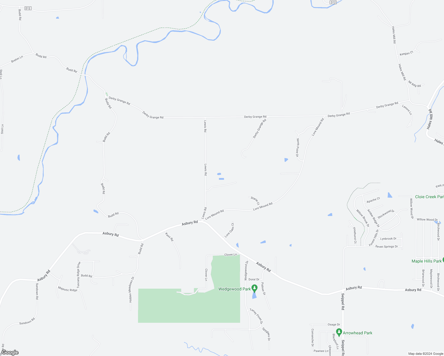 map of restaurants, bars, coffee shops, grocery stores, and more near 15462 Lewis Road in Dubuque