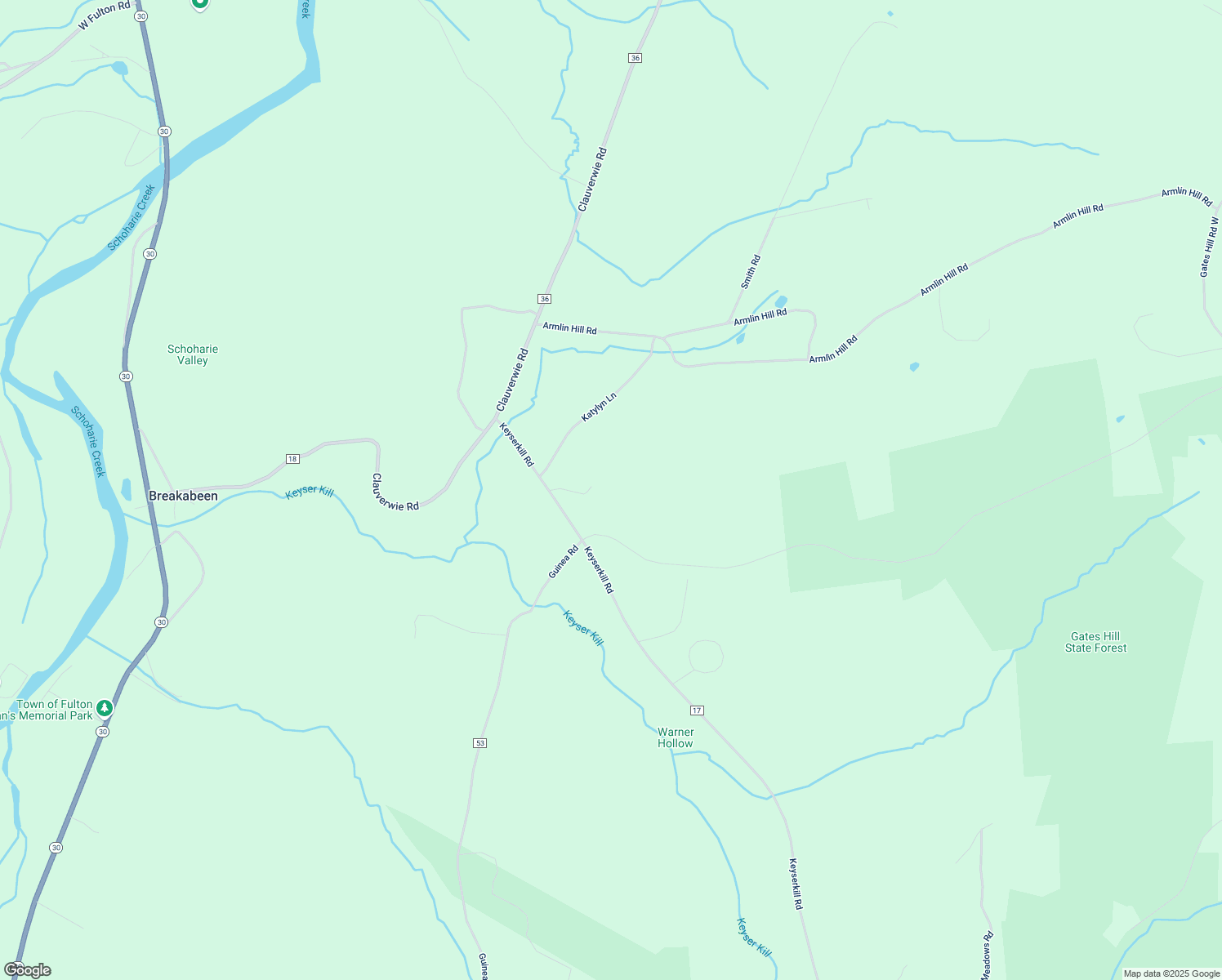 map of restaurants, bars, coffee shops, grocery stores, and more near 125 Seven Spikes Road in Middleburgh