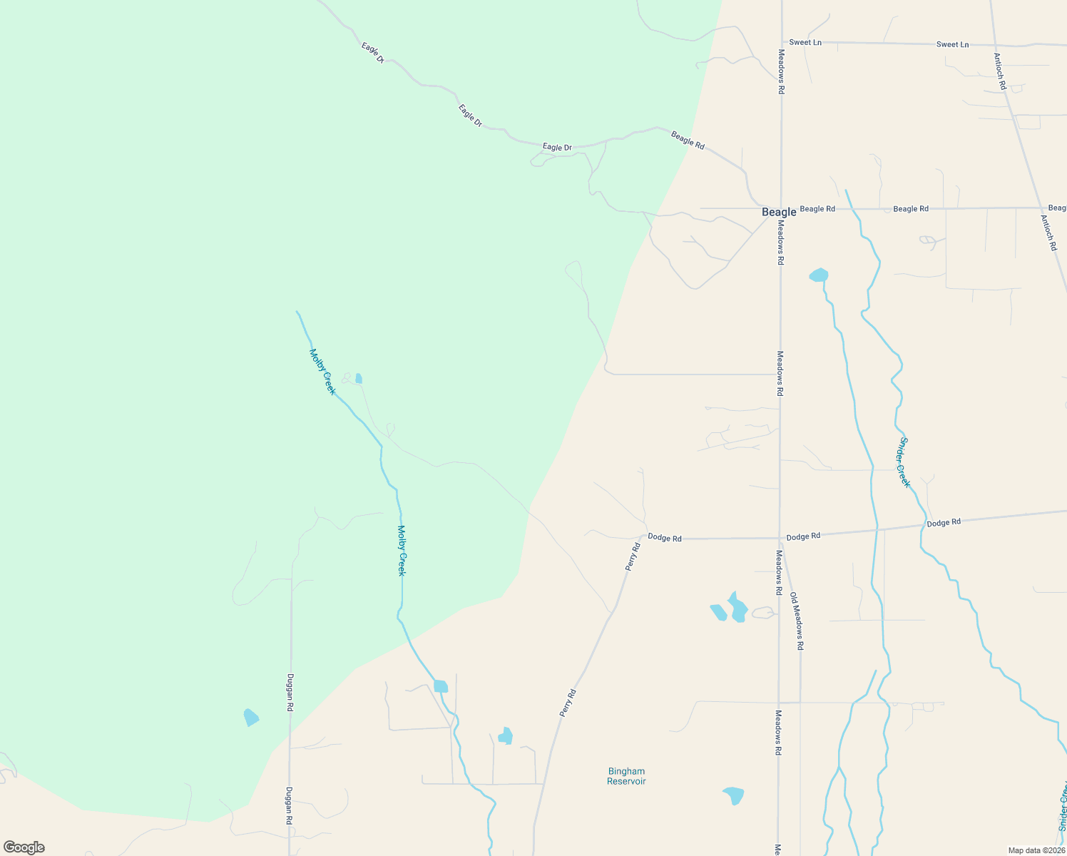 map of restaurants, bars, coffee shops, grocery stores, and more near 13007 Perry Road in Central Point