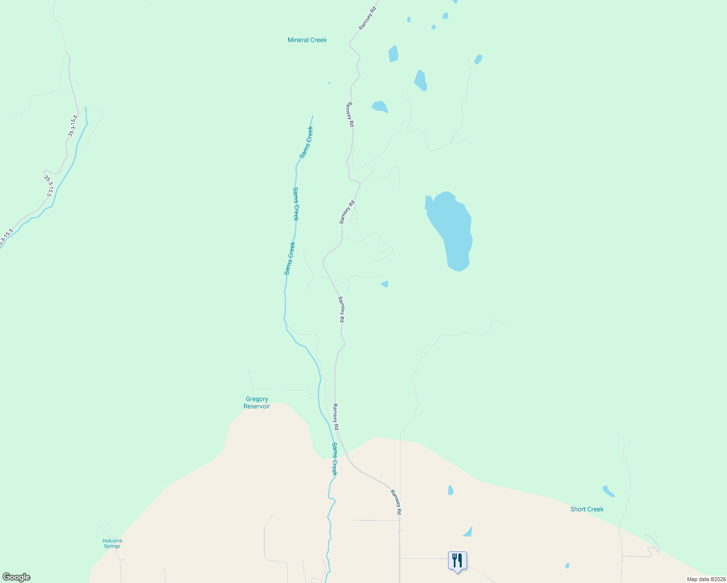 map of restaurants, bars, coffee shops, grocery stores, and more near 10950 Ramsey Rd in Gold Hill