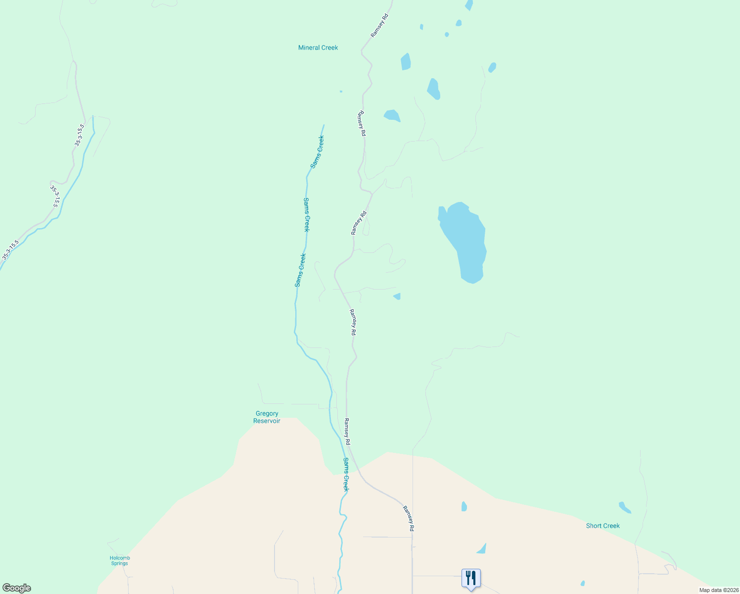 map of restaurants, bars, coffee shops, grocery stores, and more near 10950 Ramsey Road in Gold Hill