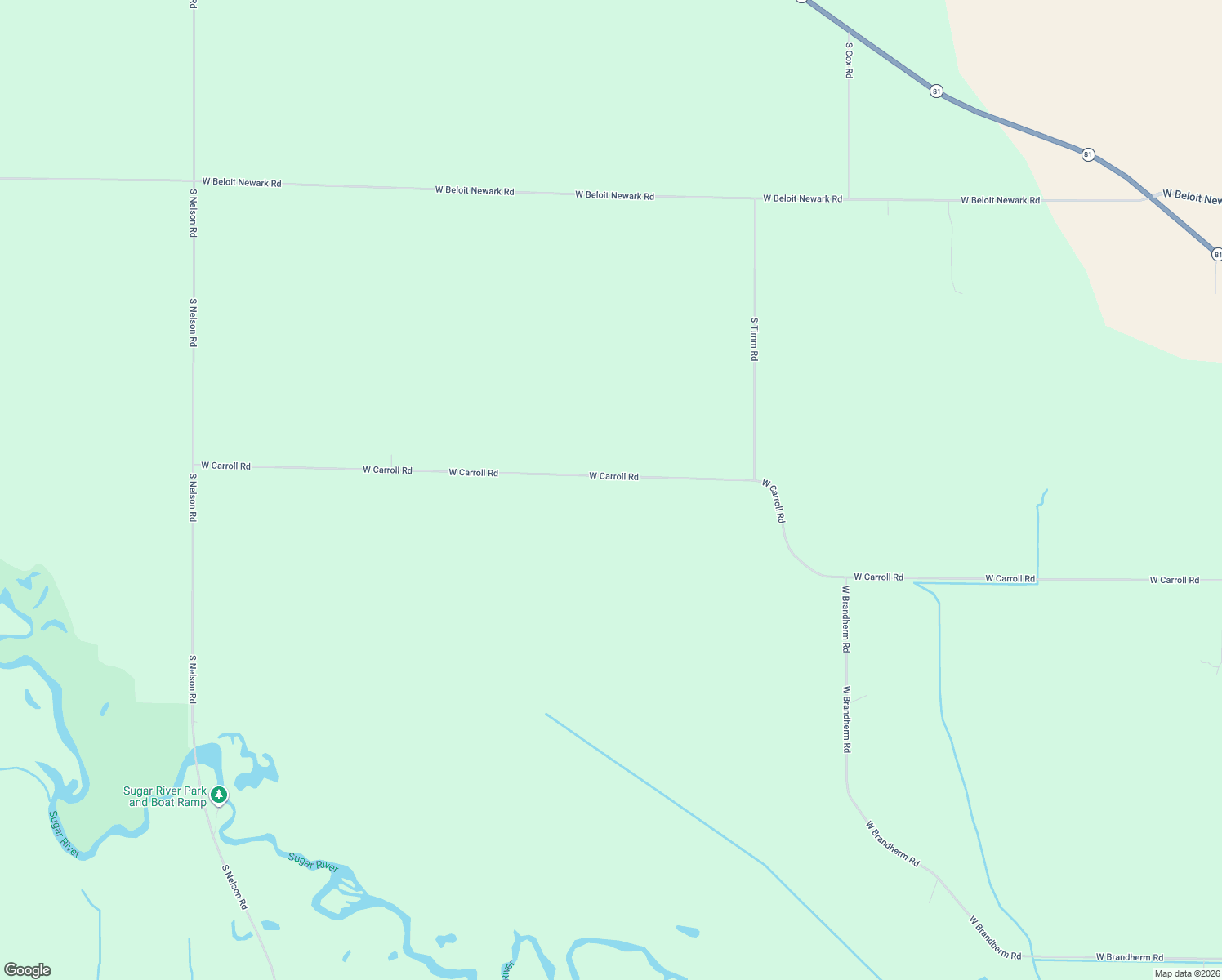 map of restaurants, bars, coffee shops, grocery stores, and more near 14411 W Carroll Rd in Brodhead