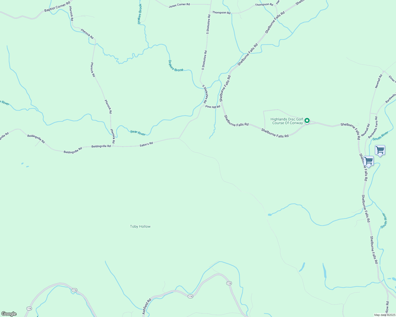 map of restaurants, bars, coffee shops, grocery stores, and more near 1253 Pine Hill Road in Conway